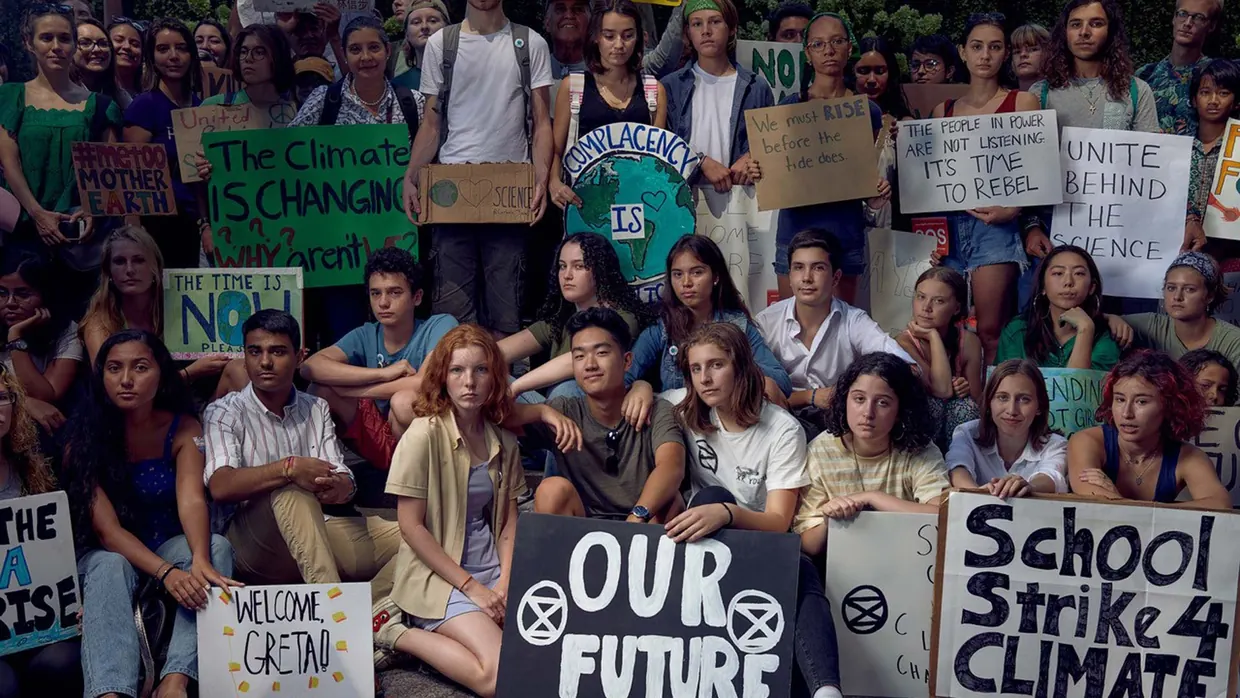 Students marching for climate